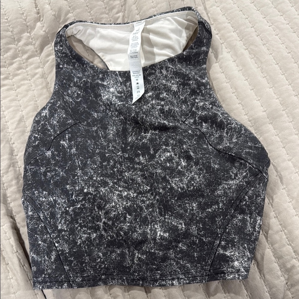 Lululemon Black and Gray Crop Tank Top